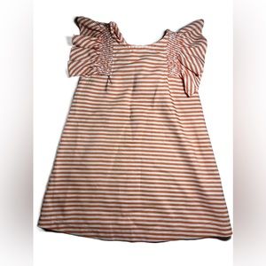 Habitual Girl Ruffle Sleeveless Striped Top Little Girls Size 24M Orange & White